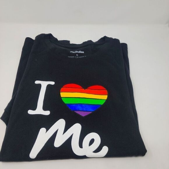 MeUndies Black I heart me Modal/Cotton Blend T-Shirt XLarge - Picture 1 of 4